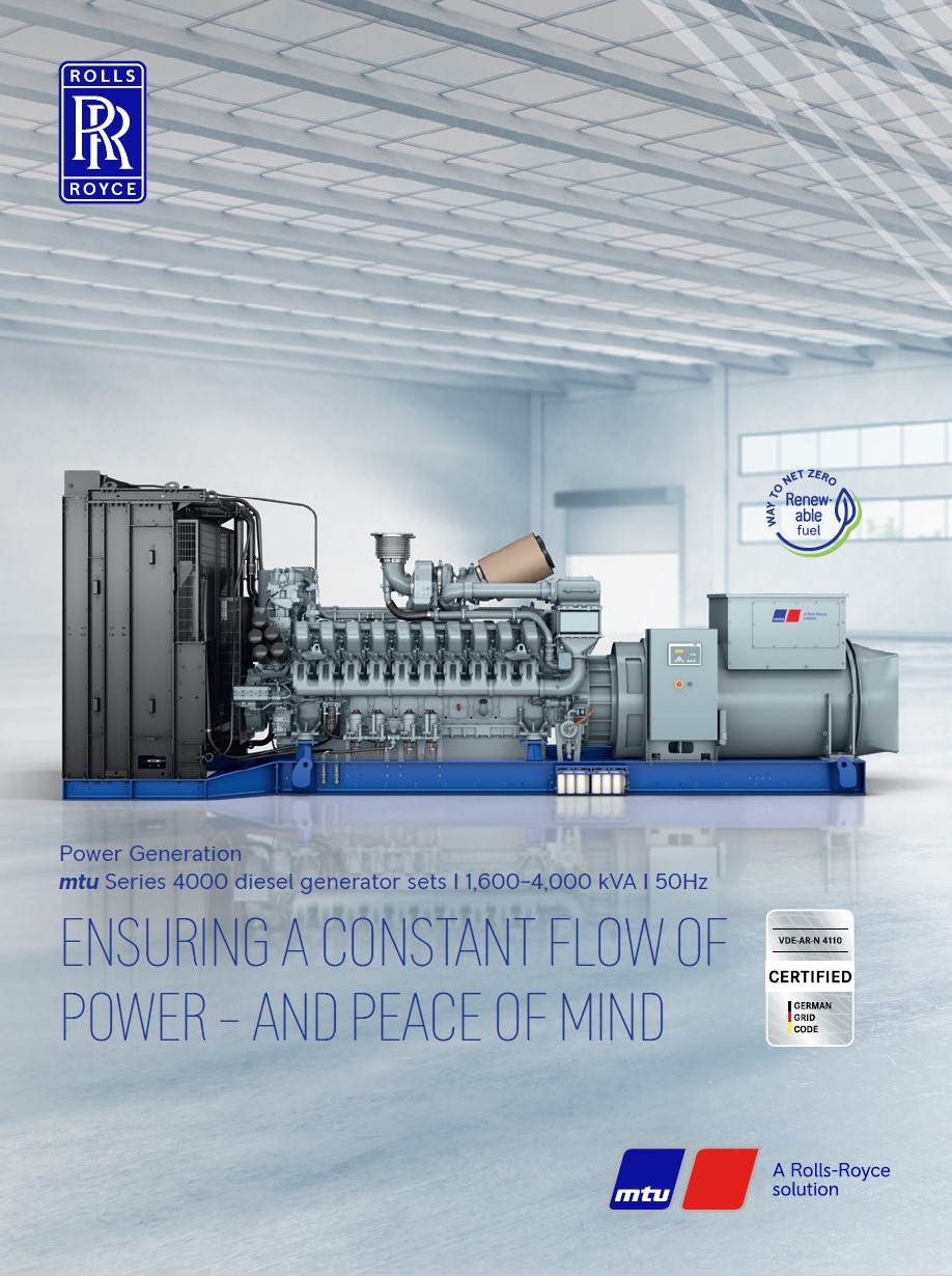 Power Generation mtu Serie 4000 dieselgeneratorer Power Generation mtu Serie 4000 dieselgeneratorer